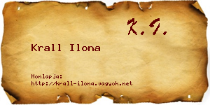 Krall Ilona névjegykártya