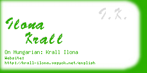 ilona krall business card